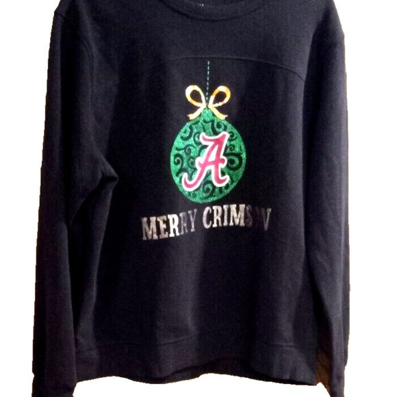Alabama rolltide Merry Crimson Black Sweatshirt womans XL Alabama roll tide BCG - Picture 1 of 3